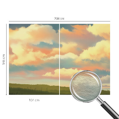 Mural decorativo con el motivo 'Nubes del cielo'