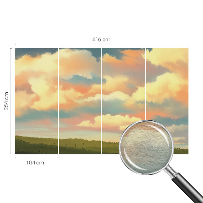 Mural decorativo con el motivo 'Nubes del cielo'