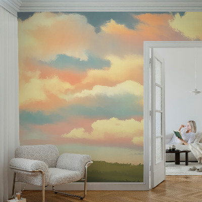 Mural decorativo con el motivo 'Nubes del cielo'