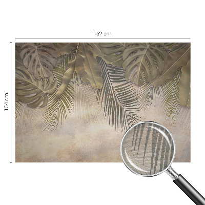 Mural decorativo con motivo de hojas tropicales