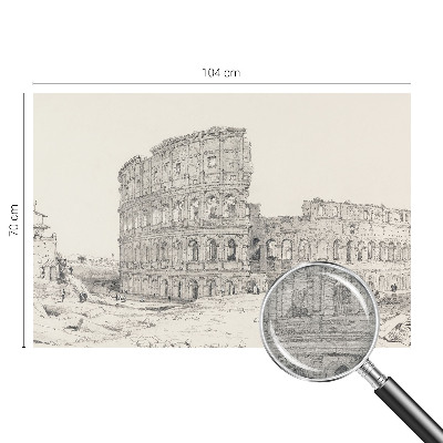 Papel mural con patrón decorativo con motivo de ruinas antiguas