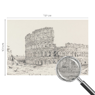 Papel mural con patrón decorativo con motivo de ruinas antiguas