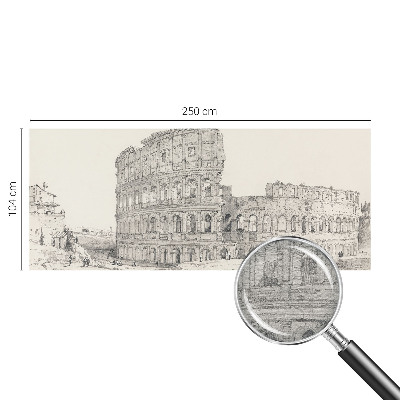 Papel mural con patrón decorativo con motivo de ruinas antiguas