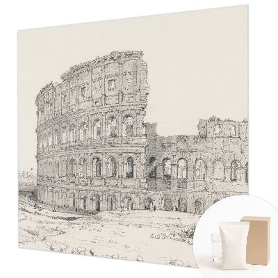 Papel mural con patrón decorativo con motivo de ruinas antiguas