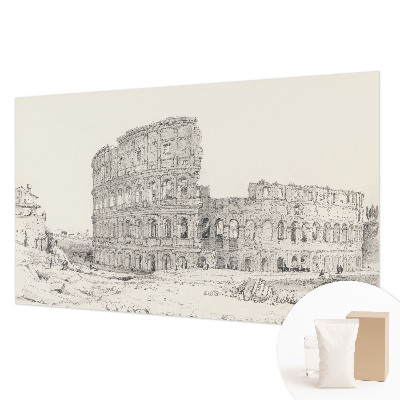 Papel mural con patrón decorativo con motivo de ruinas antiguas