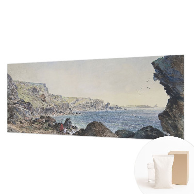 Mural de pared con estampado hermoso con motivo de una costa tranquila
