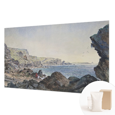 Mural de pared con estampado hermoso con motivo de una costa tranquila
