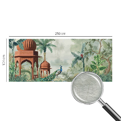 Papel mural texturado decorativo con diseño Jardines del pavo real