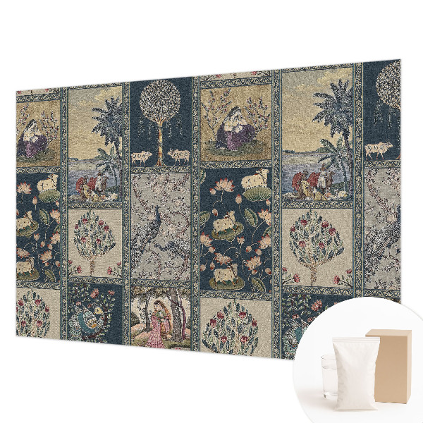 Mural decorativo con una escena romántica