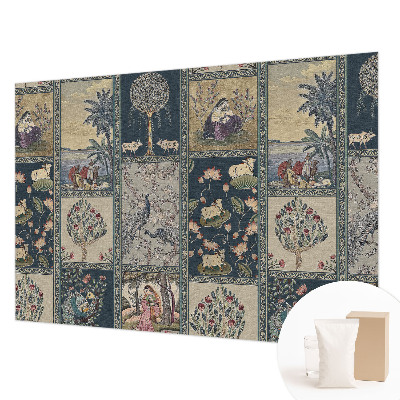 Mural decorativo con una escena romántica