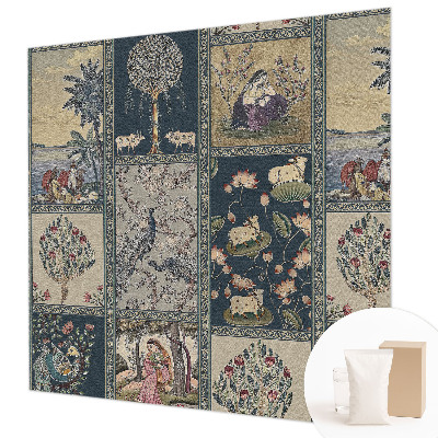 Mural decorativo con una escena romántica