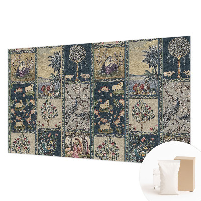 Mural decorativo con una escena romántica