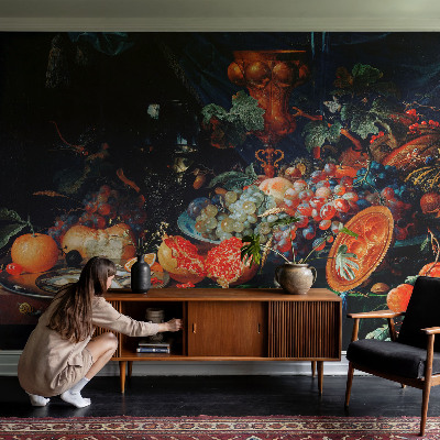 Papel mural con patrón decorativo con diseño «Abundancia frutal»