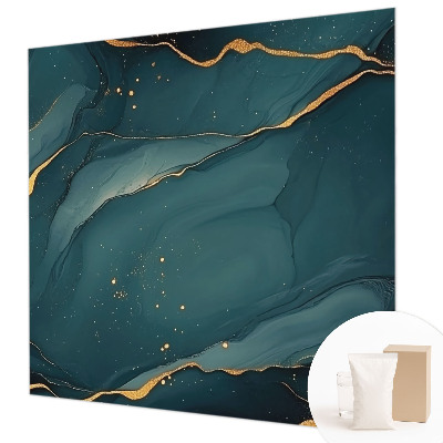 Mural de pared con estampado hermoso con motivo de abstracción en azul oscuro