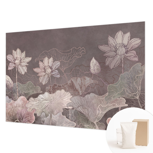 Papel mural texturado decorativo con motivo botánico de estilo pacífico