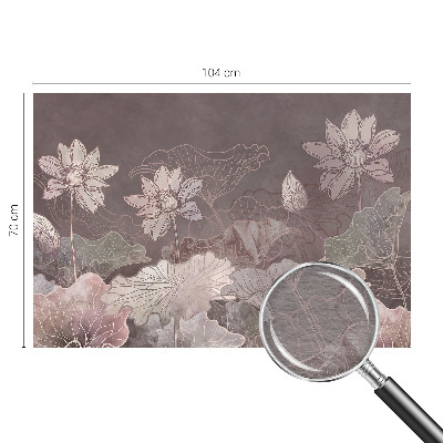 Papel mural texturado decorativo con motivo botánico de estilo pacífico