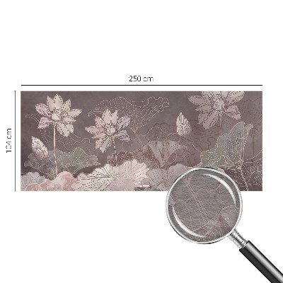 Papel mural texturado decorativo con motivo botánico de estilo pacífico
