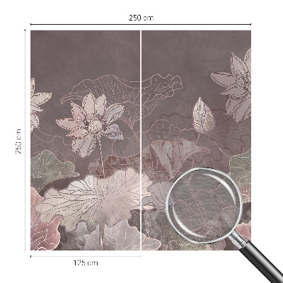 Papel mural texturado decorativo con motivo botánico de estilo pacífico