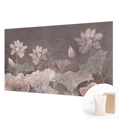 Papel mural texturado decorativo con motivo botánico de estilo pacífico