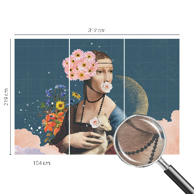 Mural decorativo con diseño de elegancia floral