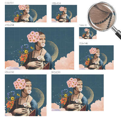 Mural decorativo con diseño de elegancia floral