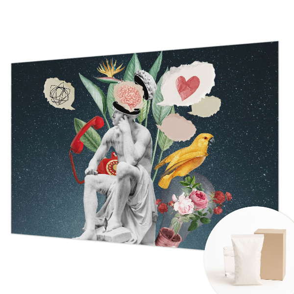 Fotomural decorativo para cabecero de cama con diseño de arte surrealista