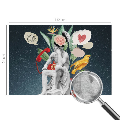 Fotomural decorativo para cabecero de cama con diseño de arte surrealista