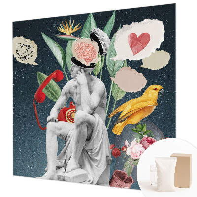 Fotomural decorativo para cabecero de cama con diseño de arte surrealista