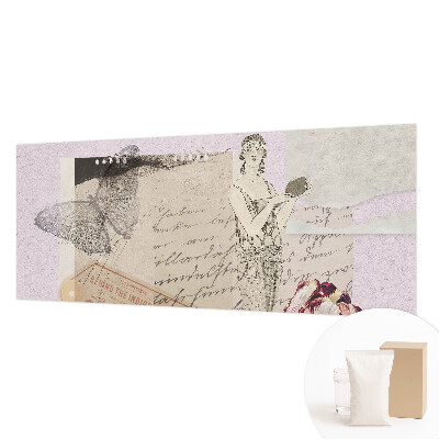 Mural decorativo con un collage de estilo nostálgico