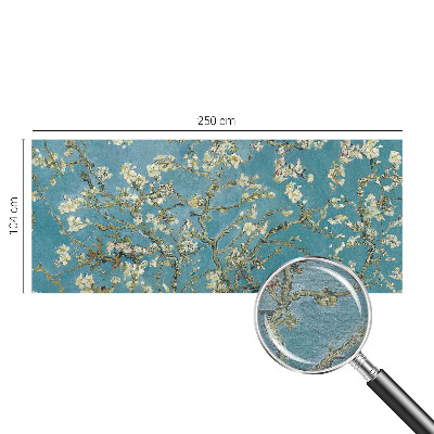 Mural de pared con estampado hermoso con ramas floridas
