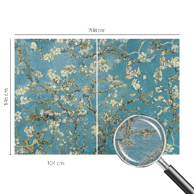 Mural de pared con estampado hermoso con ramas floridas