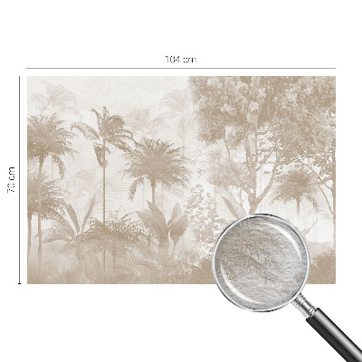 Papel mural texturado decorativo con diseño de paisaje tropical