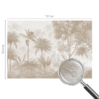 Papel mural texturado decorativo con diseño de paisaje tropical