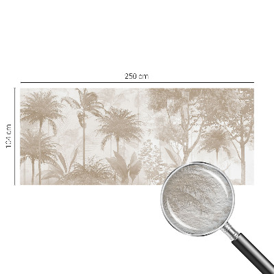Papel mural texturado decorativo con diseño de paisaje tropical