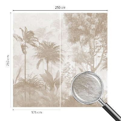 Papel mural texturado decorativo con diseño de paisaje tropical
