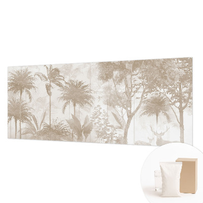 Papel mural texturado decorativo con diseño de paisaje tropical