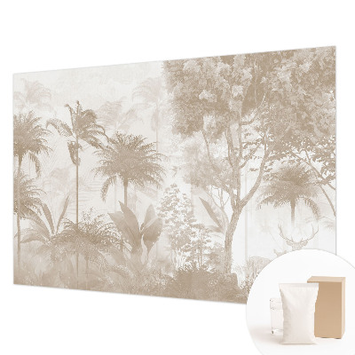 Papel mural texturado decorativo con diseño de paisaje tropical
