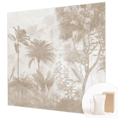 Papel mural texturado decorativo con diseño de paisaje tropical