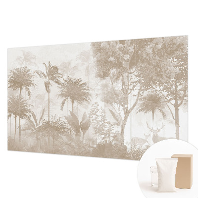 Papel mural texturado decorativo con diseño de paisaje tropical