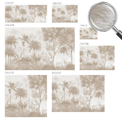 Papel mural texturado decorativo con diseño de paisaje tropical