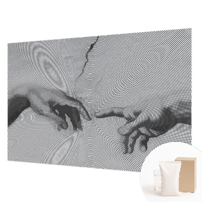 Fotomural decorativo para cabecero de cama con diseño de manos hipnóticas