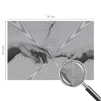 Fotomural decorativo para cabecero de cama con diseño de manos hipnóticas