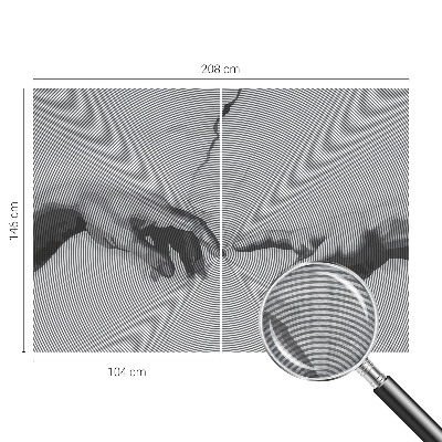 Fotomural decorativo para cabecero de cama con diseño de manos hipnóticas