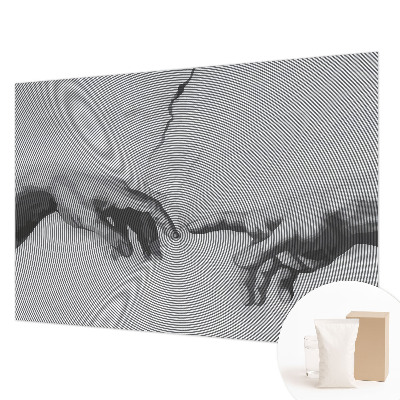 Fotomural decorativo para cabecero de cama con diseño de manos hipnóticas