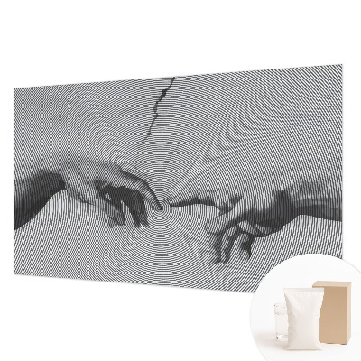 Fotomural decorativo para cabecero de cama con diseño de manos hipnóticas