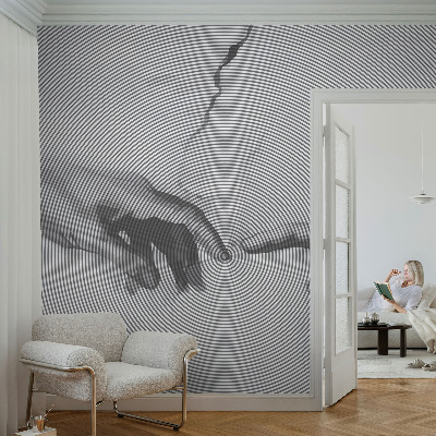 Fotomural decorativo para cabecero de cama con diseño de manos hipnóticas