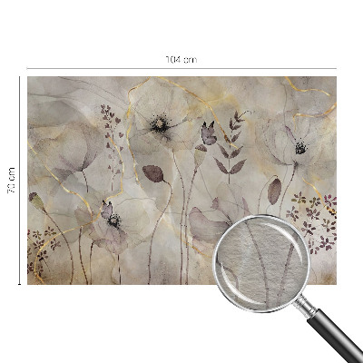 Papel mural con patrón decorativo con flores delicadas
