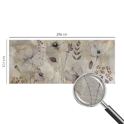 Papel mural con patrón decorativo con flores delicadas