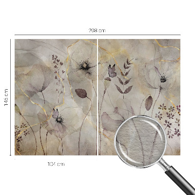 Papel mural con patrón decorativo con flores delicadas