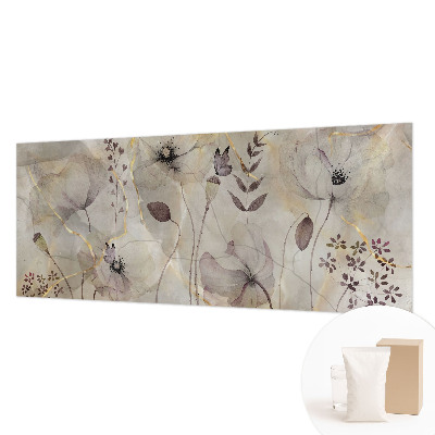 Papel mural con patrón decorativo con flores delicadas